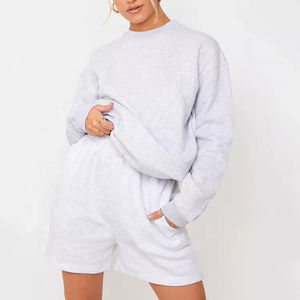 Sweat-shirt à manches longues pour femme, col rond, coupe décontractée, color block, style streetwear, en molleton, avec logo frontal - Product Image 1