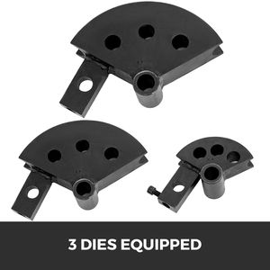 Piegatubi in Metallo Resistente con 3 Matrici, Capacità di Piegatura 1"-1.75", Angolo Massimo di Piegatura 240 Gradi - Piegatubi Max - Product Image 6