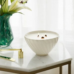 Vaso de Cerámica de Lujo para Velas, Acabado Esmaltado Profundo, Doble Mecha, Larga Duración, Diseño de Cuenco Texturizado, Decoración Premium y Elegante para el Hogar - Product Image 5