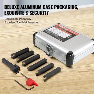 Juego de 7 Portaherramientas de Torneado Indexables de Metal de Alta Resistencia CNC de 3/8 Pulgadas con Insertos de Carburo Recubiertos de Titanio - Product Image 3