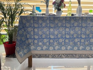 Manteles Rectangulares con Estampado de Bloques al por Mayor, Fabricantes de Manteles Redondos 100% Algodón, Mantel con Diseño Floral para Hoteles - Product Image 3