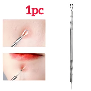 Outil d'extraction d'acné du visage professionnel, aiguille double extrémité pour éliminer les points noirs, instrument de nettoyage de la peau, soin de beauté - Product Image 2