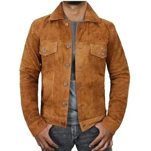 <b>Genuine</b> Lambskin Leather Jacket in a black slim fit biker style - Product Image 3