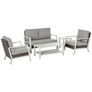 Set da Pranzo per Esterni in Ferro e Legno, Arredamento da Giardino per Cortile - Collezione di Mobili da Patio - Product Image 2