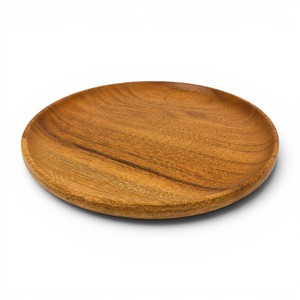 Plateau de service rond en bois |   Plateau de service en bois fait main |   Plateau à collation en bois |   Plateau en bois naturel pour la salle à manger et la cuisine - Product Image 2