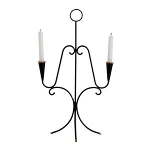 Candelabro de hierro forjado a mano con 9 velas, acabado con recubrimiento de polvo negro mate, para iluminación de dormitorio, decoración y regalos. - Product Image 3