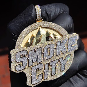 RB GEMS Hip Hop Rapper Fine Jewelry S925 <b>Silver</b> Iced Out VVS Moissanite GIA Certified Gold Plated Letter Initial <b>Charm</b> Pendant - Product Image 3