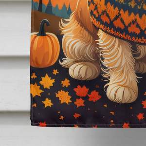Cocker Spaniel gran poste de porche decorativo patio Banner Multicolor poliéster casa tamaño pared colgante ilustraciones otoño casa bandera - Product Image 4