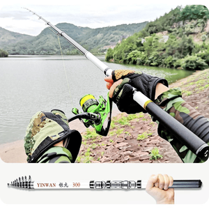Caña de Pescar Telescópica Portátil de Fibra de Carbono de 1.8M, Caña de Spinning para Pesca en Roca, Ideal para Pesca al Aire Libre - Product Image 1