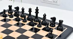 Pièces d'échecs Staunton originales de luxe 1849 en ébène massif et bois de buxus naturel, roi de 3,75 pouces, au meilleur prix - Product Image 2