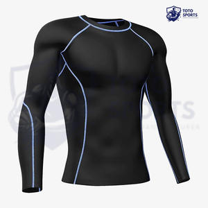 ชุดแรชการ์ดผู้ชายคุณภาพสูง วัสดุประสิทธิภาพเยี่ยม ระบายอากาศได้ดี น้ำหนักเบา สกรีนโลโก้ได้ แห้งเร็ว สวมใส่สบาย - Product Image 3