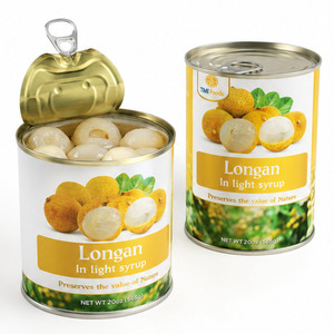 ผลิตในเวียดนาม ลำไยกระป๋องคุณภาพพรีเมียมยอดนิยม รสชาติอร่อยในน้ำเชื่อมบางเบา บรรจุในกระป๋องหลากหลายขนาด - Product Image 1