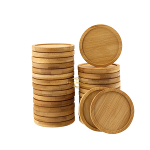 Natural Bamboo Round Coaster Eco Friendly Drink Coaster Handmade Bamboo Cup Mat for <b>Table</b> <b>Protection</b> Home Decor - Product Image 6