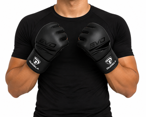 Dumela EVO MMA Gloves Matte Black Leather Breathable Customizable <b>Dummy</b> Gloves High Quality Custom Logo Protective Training Gear - Product Image 3