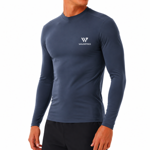 Rashguard à manches longues de haute qualité en Spandex/Polyester pour hommes - Protection UV, séchage rapide, anti-frottement - Pour le sport et la remise en forme - Product Image 5