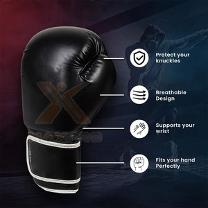 Gants de boxe en cuir de haute qualité, nouvelle arrivée, best-sellers, fabriqués au Pakistan, entraînement, évacuation de l'humidité, unisexe - Product Image 4