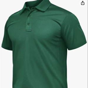T-shirt pour homme en tissu dobby polyester/coton de haute qualité, 240g, écologique, doux, impression personnalisée du logo sur le devant - Product Image 1