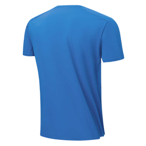 Camiseta de Manga Corta para Hombre, Tejida, Azul, Corte Regular, Cuello Redondo, Estilo Casual, Color Sólido - Product Image 1
