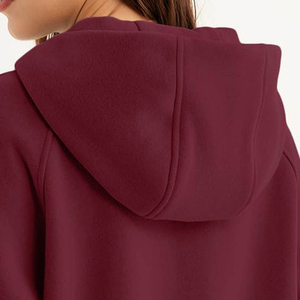Sweat à capuche zippé personnalisé OEM pour femme, manches longues, décontracté, en coton épais, léger, style streetwear - Product Image 5