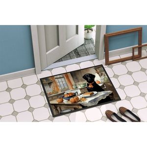 พรมเช็ดเท้าฟักทองสีดำสำหรับประตูหน้าประตูห้องครัวแบบไม่ลื่น24ชั่วโมง X 36วัตต์พรมปูพื้นขนาดเล็กแบบซักได้สำหรับประตูหน้า - Product Image 4