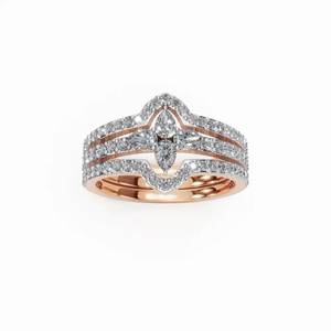 <b>Unique</b> Design Elegant Moissanite Diamond <b>Ring</b> Brilliant Sparkle Luxury Jewelry For <b>Engagement</b> Wedding And Party Wear for Sale - Product Image 1