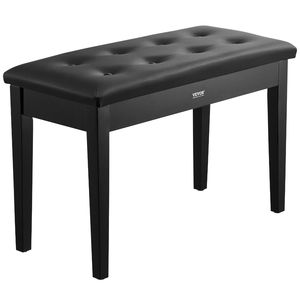Sedia per Pianoforte Duet con Cuscino Imbottito ad Alta Densità 75x35x48 cm, Scomparto Portaoggetti per Spartiti, Panca per Pianoforte - Product Image 1