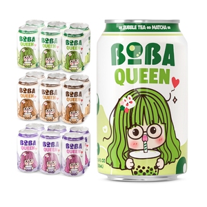 Té de Burbujas Personalizado de 5 Sabores en Lata Boba Queen 330 ml, Certificado HALAL, Listo para Beber, Precio al por Mayor, Muestra Gratis - Product Image 2