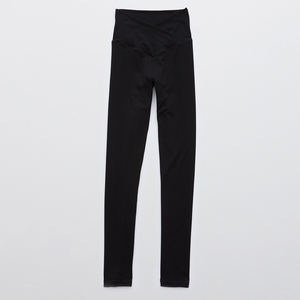 Leggings de sport blancs pour femme, taille mi-haute croisée, longueur intégrale, extensibles, en polyester et dentelle, pour yoga, gym, entraînement et fitness - Product Image 5