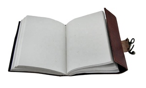 Handmade Vintage Leather Hardcover Journal Notebook with Customized Color & Logo 80 Sheets for Travelers Gift for Him or Her - Product Image 3