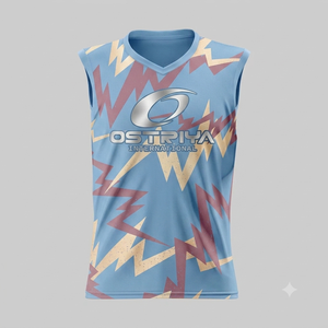Camiseta Deportiva de Verano para Hombre, Cuello en V, Sin Mangas, 100% Poliéster, Tejido de Punto, Secado Rápido, Transpirable, Corte Regular, Venta al Por Mayor - Product Image 5