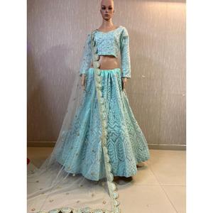 Vestido de Noche de Diseñador, Lehenga Choli para Fiestas con Bordado Dori y Zari - Product Image 2