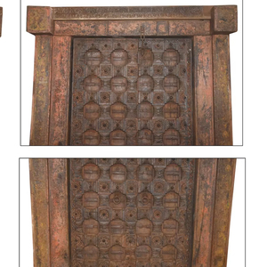 Haswani Handicrafts Antique Traditional Hand Carved Wooden <b>Door</b> With Frame <b>Rustic</b> Reclaimed Wood Entryway For Home Decor - Product Image 2