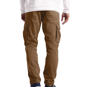 Pantalon cargo pour homme, style streetwear, coupe droite classique, imperméable, avec fermeture éclair, finition lavée et plusieurs poches - Product Image 5