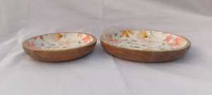 Tazón de Servir de Madera Floral Hecho a Mano, Vajilla para Mesa de Cocina por HANDICRAFTS ZONE - Product Image 4