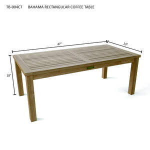 Tavolino da Caffè Rettangolare da Esterno Bahama - Product Image 3