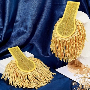 Epaulettes de Hombro para Uniformes de Banda de Marcha, de Alambre Dorado de Alta Calidad, Personalizadas al por Mayor - Product Image 4