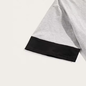 Conjuntos Cortos Transpirables de Poliéster/Algodón para Hombre al por Mayor, Logotipo Personalizado OEM, Camiseta Informal, Conjuntos Cortos de Moda, Trajes Deportivos de Verano - Product Image 4