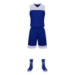 Ensemble de maillots de basket-ball personnalisés en gros pour hommes, uniforme de basket-ball simple et solide, respirant et doux, ensemble d'uniformes d'équipe de basket-ball. - Product Image 1