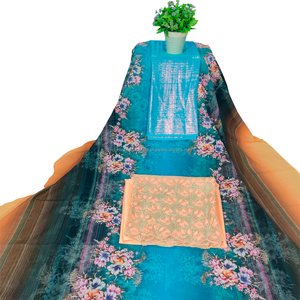 Vestido estampado Digital Jacquard somalí ecológico de moda para boda para mujer, tejido de sarga liso para efecto de gota de agua Dirac - Product Image 5