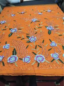 Tissu en maille brodé de paillettes de qualité supérieure pour la décoration de vêtements de soirée - Product Image 4