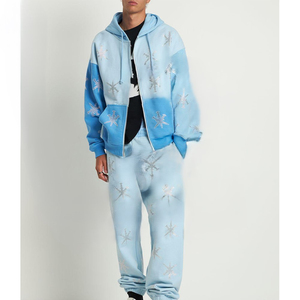 Survêtements anti-rides pour hommes avec strass, qualité supérieure, vêtements décontractés, dernières tendances, designs actuels, survêtements à strass très vendus - Product Image 5