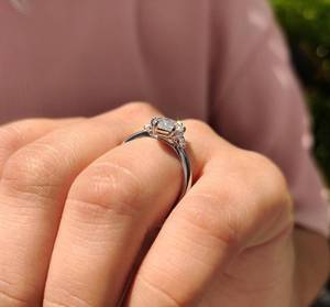 Anillo de Moissanita Personalizado, Oro Blanco de 14K, Corte Marquesa, 1CT, Lujoso, Sin Níquel, Sin Plomo, Anillo de Compromiso Clásico para Minoristas Globales - Product Image 3