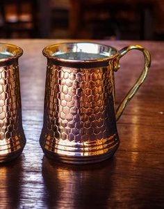 Modern Luxury Handmade 100% Pure Copper Durable <b>Large</b> Capacity Drinking <b>Mug</b> with Handle for Coffee Tea Moscow Mule Home Use - Product Image 1