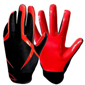 Blue Black Football Receiver Gloves Silicone Palm Non Slip Outdoor Sports Gloves - Product Image 3