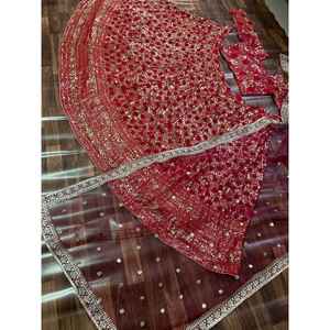 Designer Wedding Dresses-<b>Beautiful</b> Embroidery Work Lehenga Choli - Product Image 1