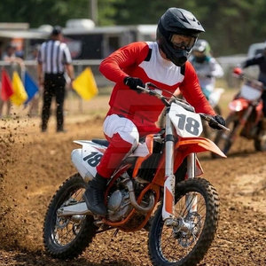 Traje Profesional para Motocross, Conjunto de Jersey y Pantalones, Ligero, Transpirable, de Poliéster/Nailon, Unisex, Ropa de Carreras para Motocicleta - Product Image 6