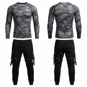 Maluza ชุดออกกำลังกายแบบรัดรูปสำหรับผู้ชายชุดออกกำลังกายแบบสตรีทสไตล์ - Product Image 6