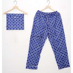 Conjunto de Pijama Largo de Algodón Suave y Transpirable para Mujer, con Cintura Elástica, Ropa de Playa y para Estar en Casa - Product Image 3