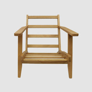 Chaise moderne en teck massif confortable et écologique avec coussin pour une utilisation intérieure et extérieure dans le salon, la villa, la cour, le salon de jardin - Product Image 1