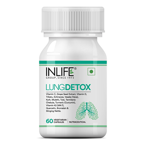 Capsules de mélange d'herbes pour la détoxification pulmonaire, 60 capsules végétariennes, formule à base d'extraits botaniques, mélange d'herbes ayurvédiques, conditionnement en flacon - Product Image 1